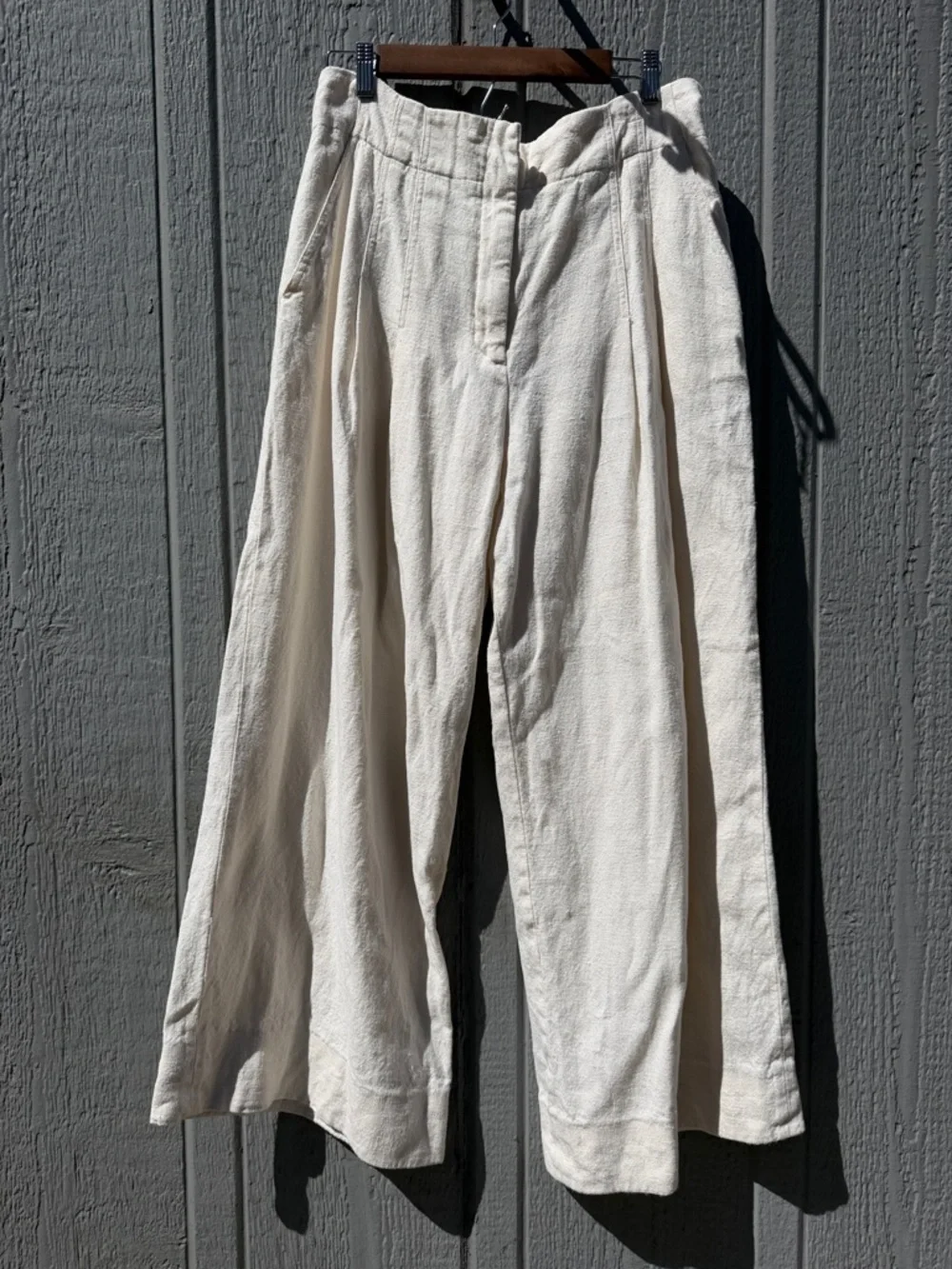 A.L.C Bennett Linen High Waisted Wide Leg Pants Size: 14